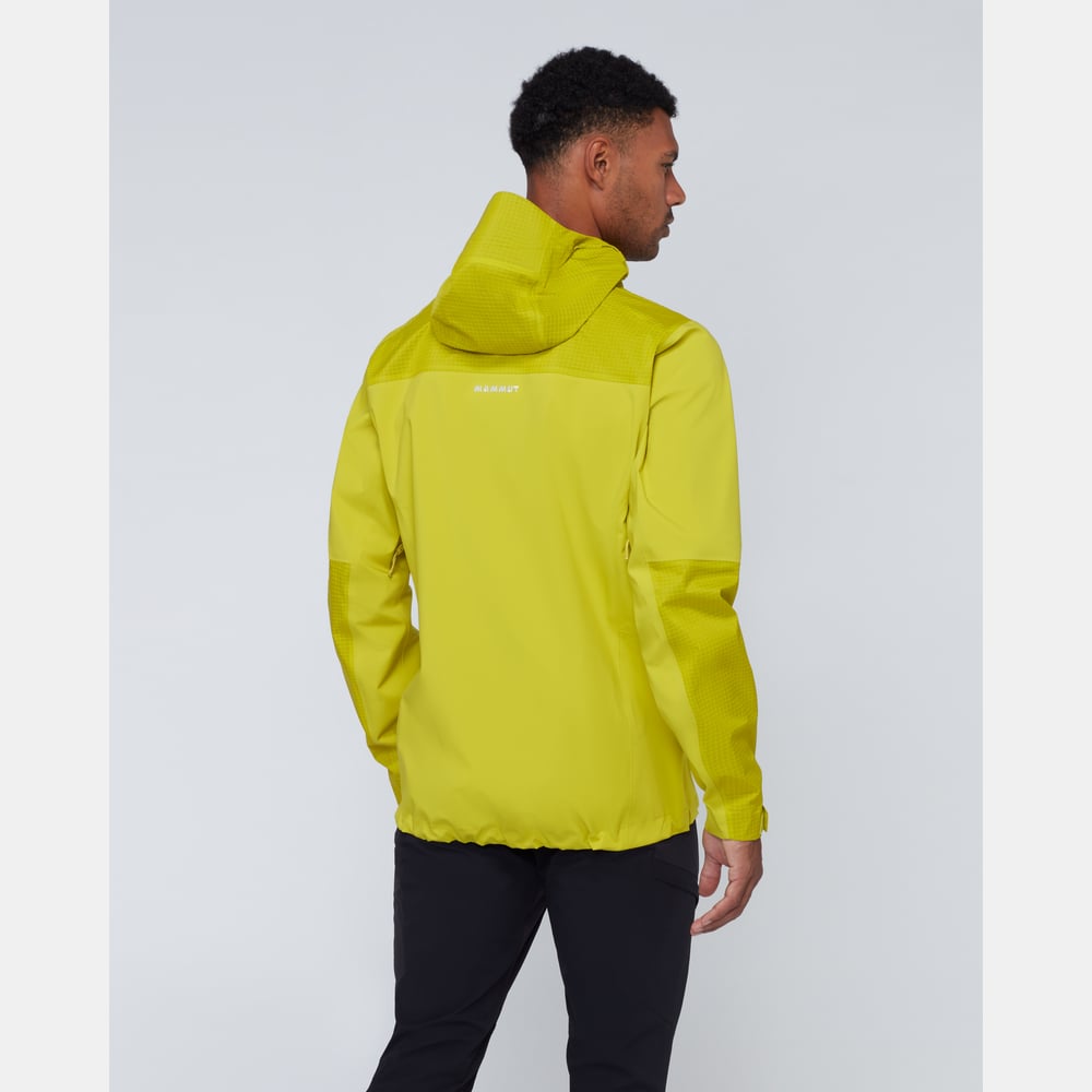 Ducan Guide HS Hooded Jacket Men in acacia - detail view 2