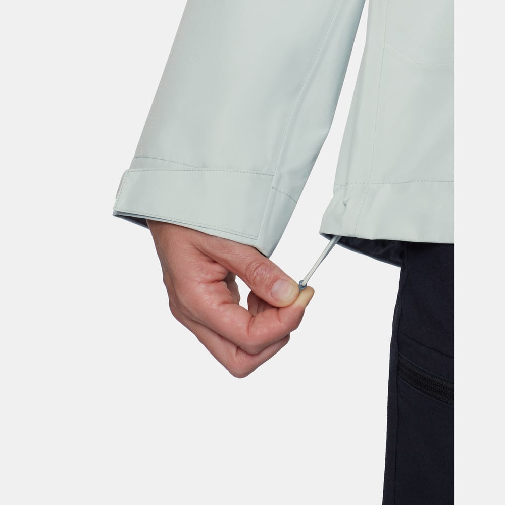Crater Light HS Hooded Jacket Women in silver sage - detail view 6