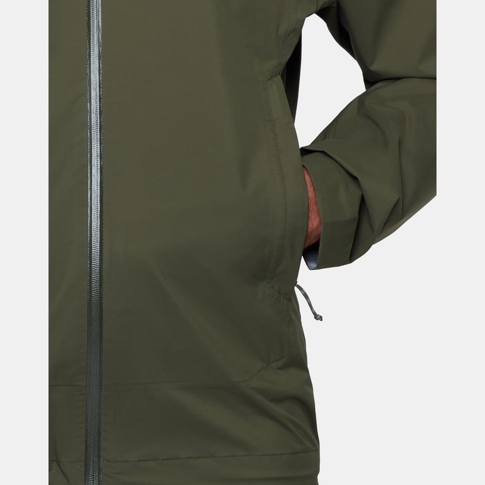 Ducan HS Hooded Jacket Men in dark marsh - detail view 5