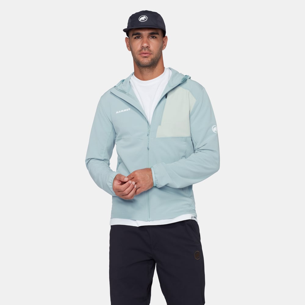 Madris Light ML Hooded Jacket Men in nebla-silver sage - detail view 1