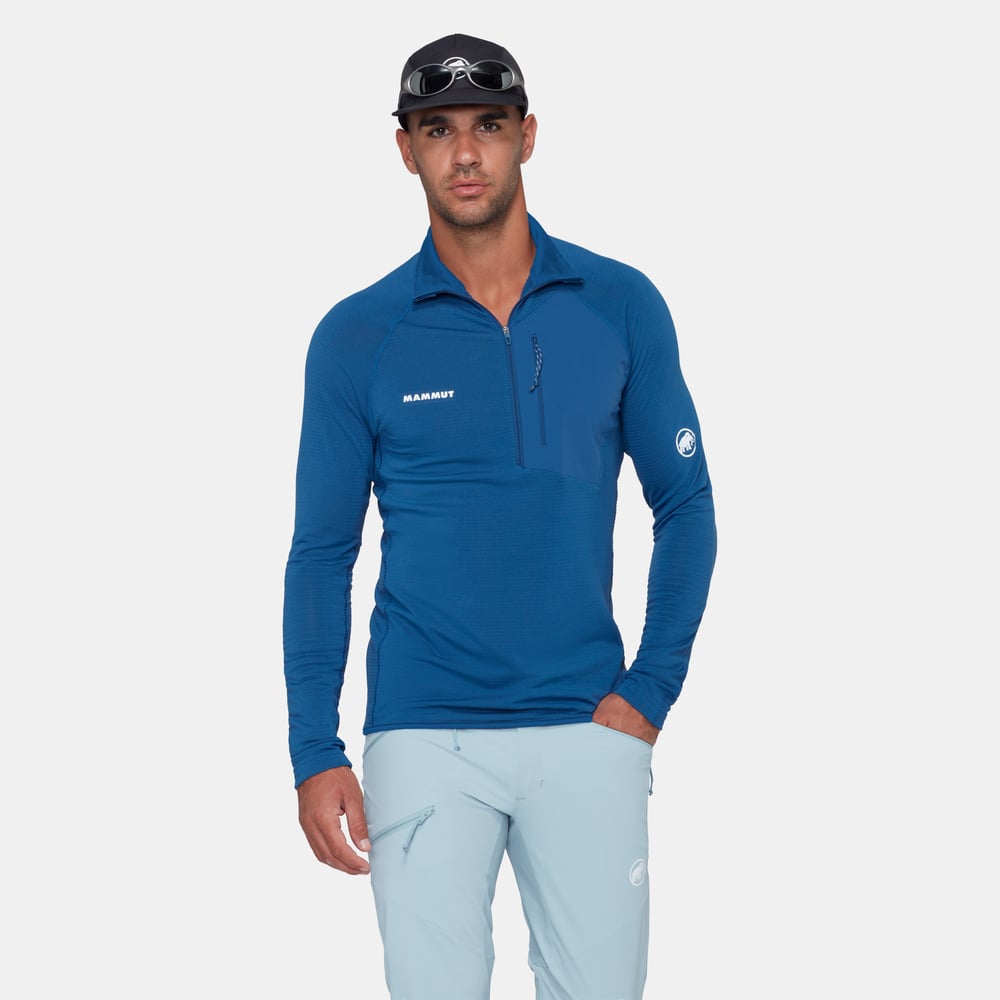 Aenergy Light ML Half Zip Pull Men in tschiel - detail view 1